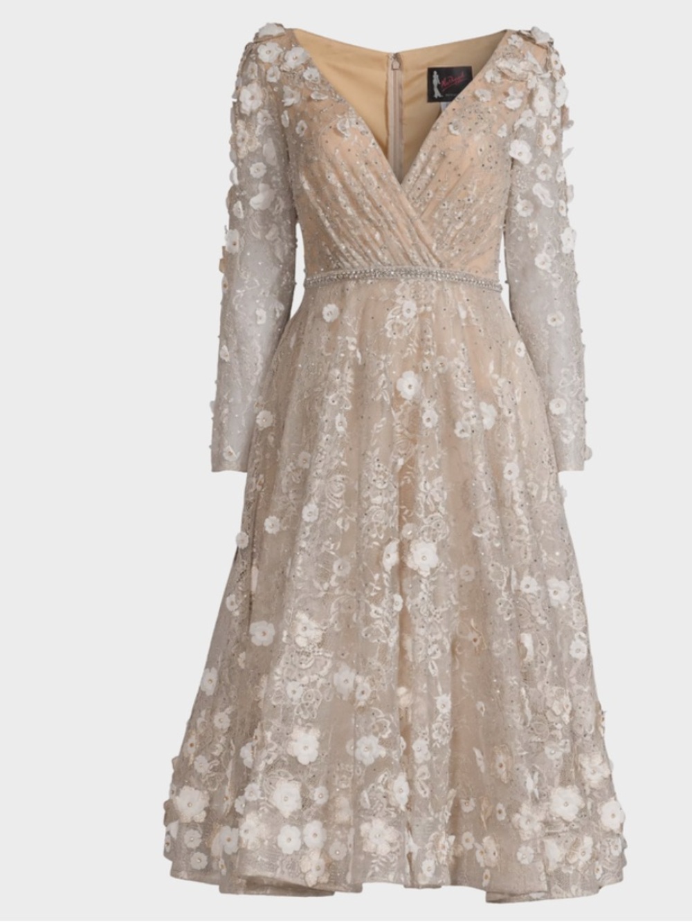 Mac Duggal Elegant Floral Embroidered Dress - Picture 8 of 8